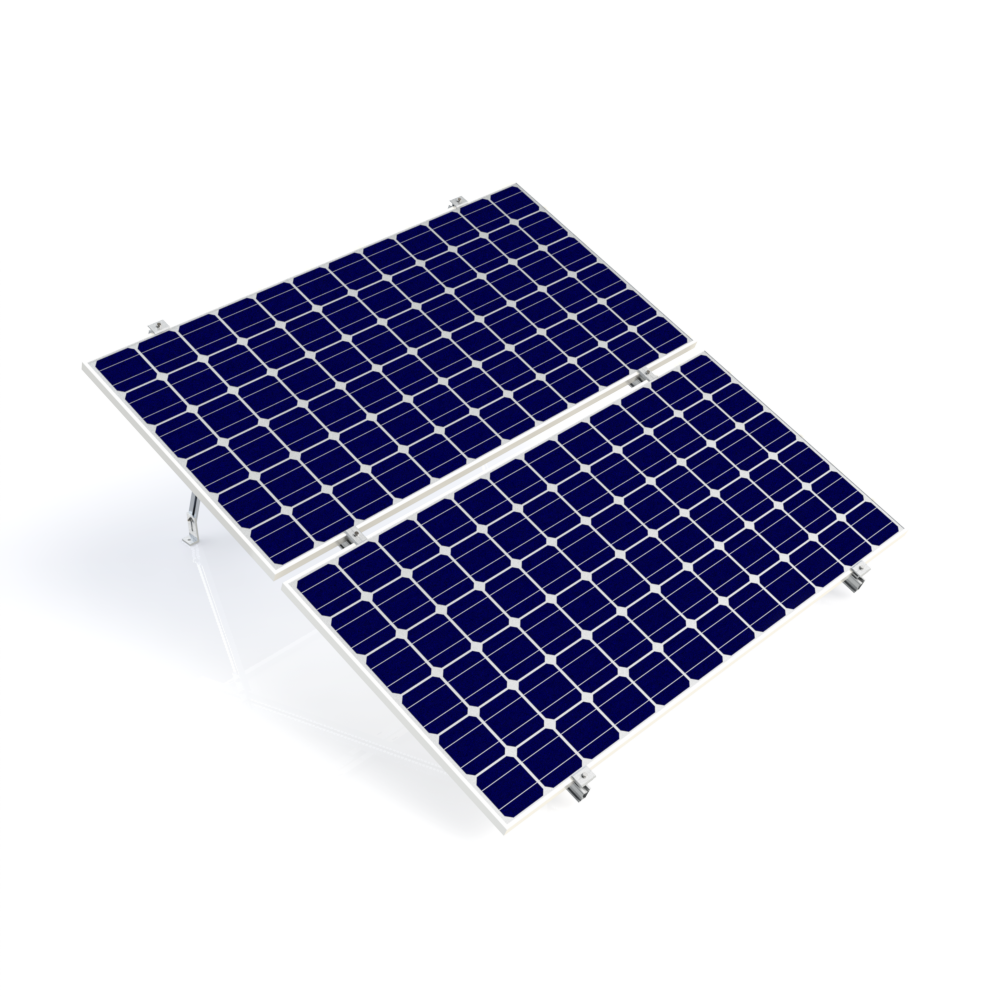 Kit Estructura Next-Rail Horizontal 2 paneles (+500W) en 2 filas a 20°