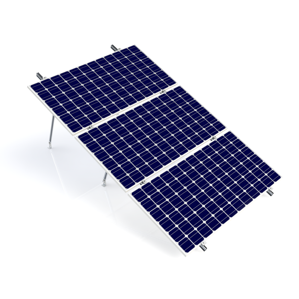 Kit Estructura Next-Rail Horizontal 3 paneles (+500W) en 3 filas a 20°