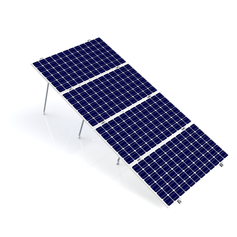 Kit Estructura Next-Rail Horizontal 4 paneles (+500W) en 4 filas a 20°