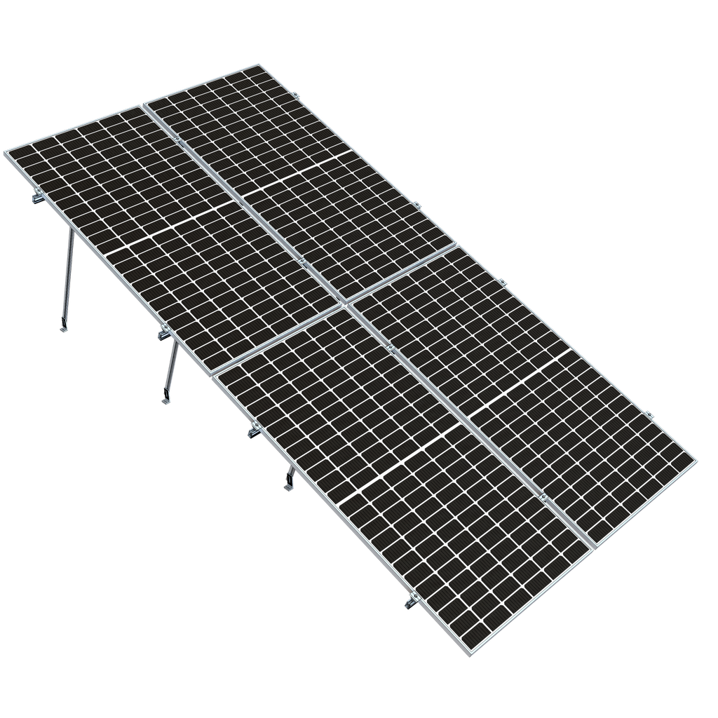 Kit Estructura Next-Rail Vertical 4 paneles (+500W) en 2 filas 20°