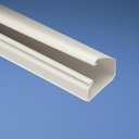 Canaleta LD10 de PVC rígido, con cinta adhesiva para instalación sin herramientas, de 38.4 x 24 x 1828.8 mm, Color Blanco Mate