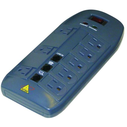 DISPOSITIVO DE PROTECCION CONTRA SOBRETENSIONES DE 8 SALIDAS DE 120 VCA Y TELCO, HASTA 6 TRANSFORMADORES, CONTROL DE ACCESO, SISTEMAS DE SEGURIDAD, SISTEMAS DE VOCEO, TRABAJO EN CASA