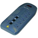 DISPOSITIVO DE PROTECCION CONTRA SOBRETENSIONES DE 8 SALIDAS DE 120 VCA Y TELCO, HASTA 6 TRANSFORMADORES, CONTROL DE ACCESO, SISTEMAS DE SEGURIDAD, SISTEMAS DE VOCEO, TRABAJO EN CASA