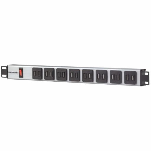 [INTELLINET_164603] Intellinet BARRA PDU INTELLINET 16 CONT USB A 1U RACK/GAB 110V/15A 164603