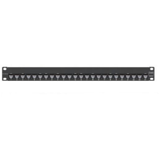 Siemon Patch Panel Z-MAX de 24 puertos, Blindado, Precargado con Jacks Categoria 6A, Plano, 1UR