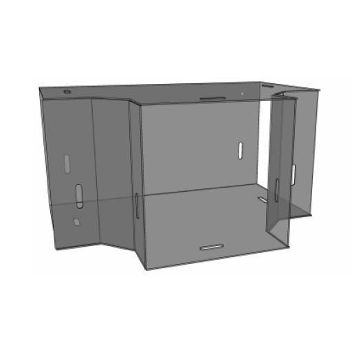 [CHAROFIL_CH-DCT100L] CHAROFIL Derivación "T" horizontal 100 x 100 mm (3.94 x 3.94 pulg.), fabricado en lámina de acero al carbón