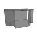 CHAROFIL Derivación "T" horizontal 100 x 100 mm (3.94 x 3.94 pulg.), fabricado en lámina de acero al carbón