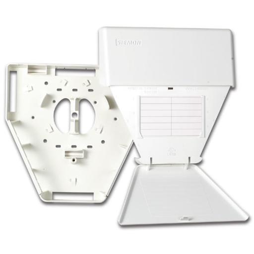 Siemon Salida Multiusuario de Telecomunicaciones (MUTOA), con tornillos de montaje y cinta adhesiva, acepta 6 acopladores CT, color blanco