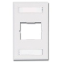 Siemon Placa de Pared CT, Para un Acoplador, Color Blanco, Versión Bulk (Sin Empaque Individual)