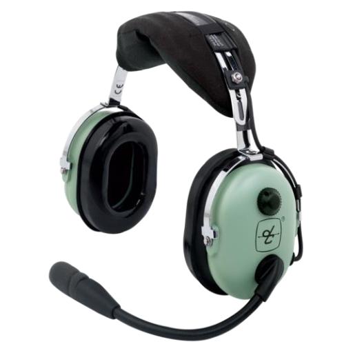 David Clark Auriculares de ala fija con atenuación de ruido pasivo para aviación general
