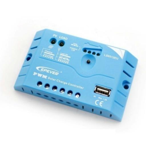 EPEVER Controlador Solar PWM 12/24 V 30 A, Salida USB