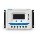 EPEVER Controlador Solar de Carga PWM 12/24V 60 A, Salida USB, con Display