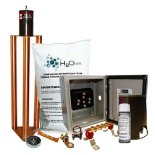 [TOTALGROUND_KIT-MASTER-400K] Total Ground Kit de Tierra Física Con Electrodo Magnetoactivo Capacidad Max: 400 AMP