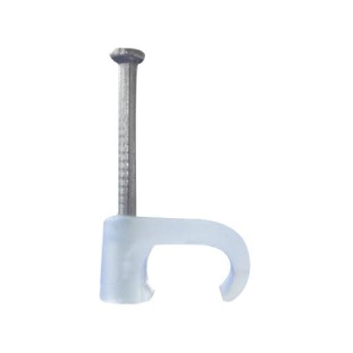 [THORSMAN_TC-3X5] Thorsman Grapa para cable plano de 3mm color transparente (100pzs)