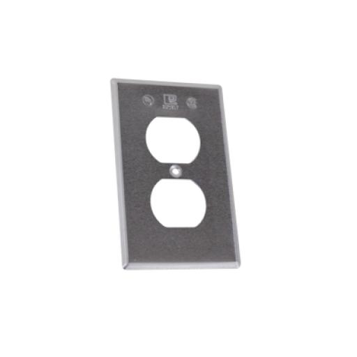 [RAWELT_TR-0422] RAWELT Tapa rectangular para contacto dúplex de aluminio tipo RR a prueba de intemperie.