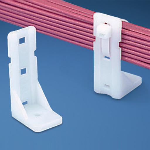 [PANDUIT_PP2S-S10-X] Panduit Sujetador-Separador Pan-Post de Nylon 6.6, Para Fijación de Mazos de Cables con Cinchos, Uso Interior, Color Natural, 1 Pieza