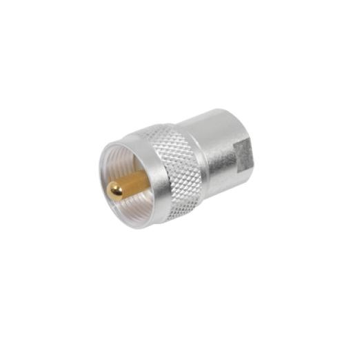 [RFINDUSTRIES_PT-4000-001] RF Industries Adaptador UNIDAPT Hembra a UHF Macho (PL-259). Plata / Oro / Teflón.