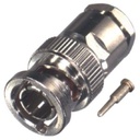 RF Industries Conector BNC Macho de Rosca para Ensamblar en Cable RG-59/U, Níquel/ Oro/ Teflón.
