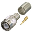 RF Industries Conector TNC Macho de Anillo Plegable para LMR-400, 9913, 8214, CNT-400, RFLASH-1113, RG8/U-SYS, Niquel/Oro/Teflón.