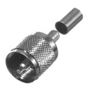 RF Industries Conector UHF Macho (PL-259) de Anillo Plegable para Cable Coaxial RG-8/X, 9258, LMR-240,  Níquel/ Plata/ Baquelita.
