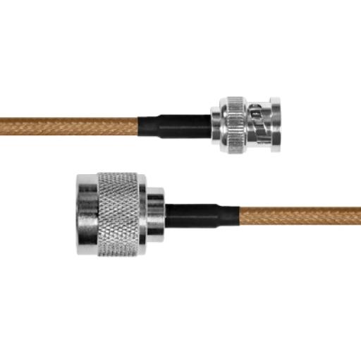Epcom Cable Coaxial RG-142/U de 110 cm, con Conectores BNC Macho a N Macho.