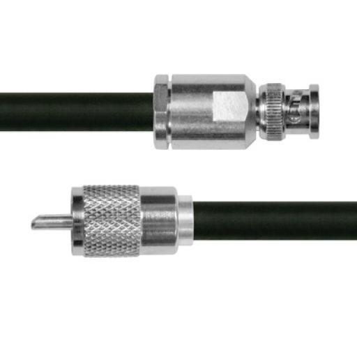 Epcom Cable RG214, con conectores BNC Macho /UHF Macho.