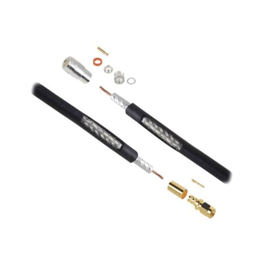 Epcom Cable LMR-240UF (Ultra Flex) de 91 cm con conectores N Macho y SMA Macho.