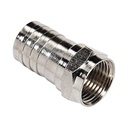 Epcom Conector F Macho, Plegable de Doble Blindaje para cable RG-6, Cuerpo de Bronce Niquelado.