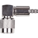 RF Industries Conector TNC Macho en Ángulo Recto para Cable RG-58/U, LMR-195 Níquel/ Oro/ Teflón.​