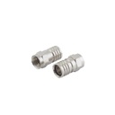Epcom Conector F Macho, Plegable de Doble Blindaje para cable RG-59, Cuerpo de Bronce Niquelado.