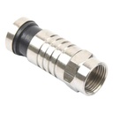 Epcom Conector F Macho de Compresión para cable RG-59, Cuerpo de Bronce Niquelado.