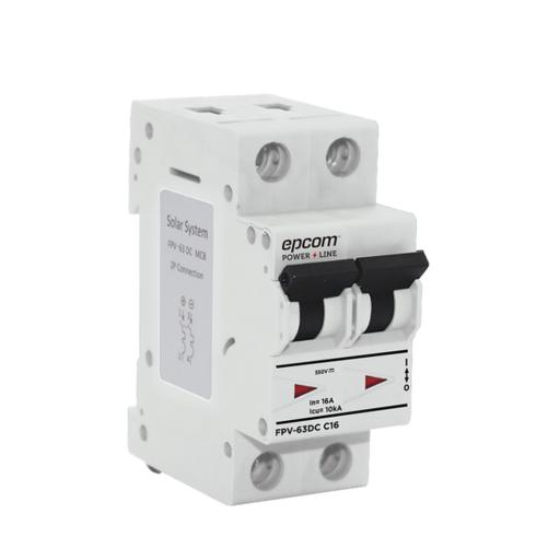 [EPCOM_FPV632PC40] Epcom Protección Térmica 2P, 40 A,  Corriente Directa  800 Vcc para Aplicación Fotovoltaica Montaje Riel DIN