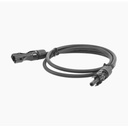 Epcom Cable Fotovoltaico 1 m, Negro, Calibre 10 AWG con Terminales MC4 en Ambos Extremos