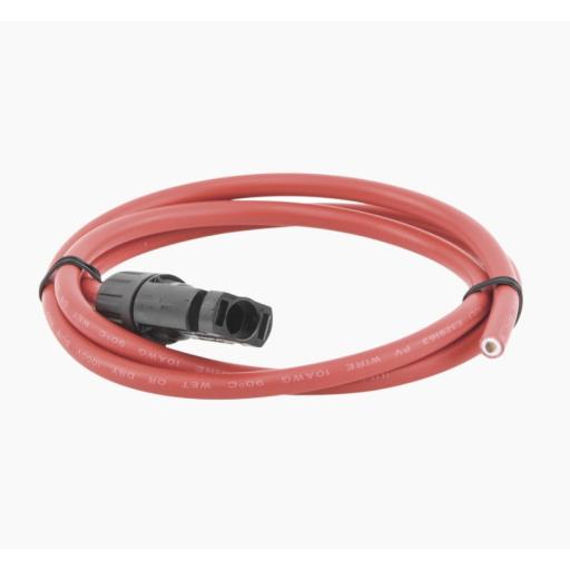 [EPCOM_CBLMC41MRED] Epcom Cable Fotovoltaico, 1 m, Rojo, Calibre 10 AWG con Terminal MC4-M en un extremo