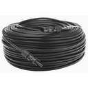 Epcom Cable Fotovoltaico 100 m, Negro, Calibre 10 AWG con Terminales MC4 en Ambos Extremos