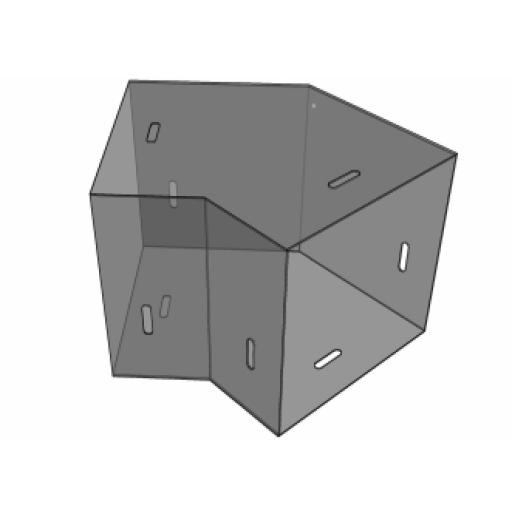 [CHAROFIL_CH-DCH45100L] CHAROFIL Derivación codo horizontal de 45 grados 100 X 100 mm, fabricado en lámina de acero al carbón