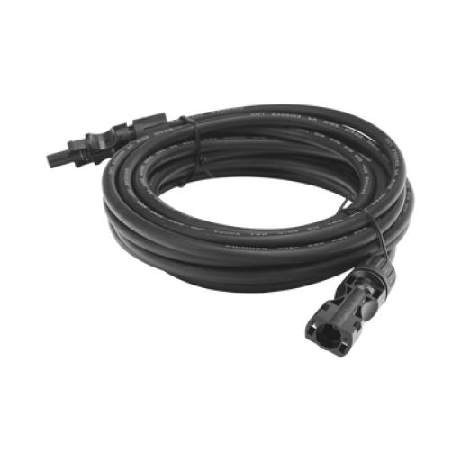 Epcom Cable Fotovoltaico 2.5 m, Negro, Calibre 10 AWG con Terminales MC4 en Ambos Extremos