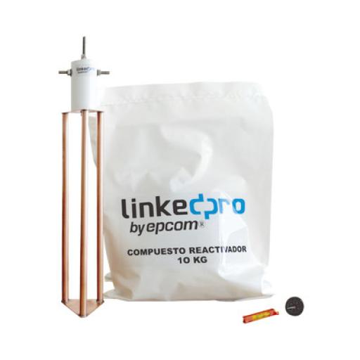 LINKEDPRO BY EPCOM Electrodo para Corriente Máxima de 30 Amp. con Compuesto Mejorador de Terreno
