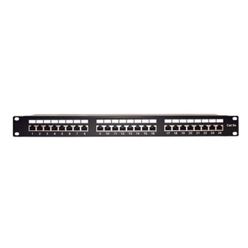 LINKEDPRO BY EPCOM Panel de parcheo de impacto Blindado (STP) de 24 puertos Cat5e, 19in
