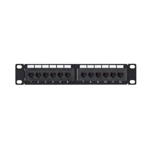 LINKEDPRO BY EPCOM Panel de parcheo de impacto (110) UTP de 12 puertos Cat6, 10in 