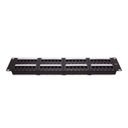 LINKEDPRO BY EPCOM Panel de parcheo de impacto (110) UTP de 48 puertos Cat6, 19in, 2U, con barra para organizar cable