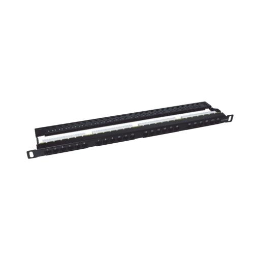 LINKEDPRO BY EPCOM Panel de parcheo de impacto (110) sin blindaje de 24 puertos Cat6A con barra para organizar cable