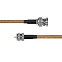Epcom Cable Coaxial RG-142/U de 60 cm. para 50 Ohm, con Conectores BNC Macho a Mini UHF Macho.