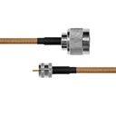 Epcom Cable RG142, con conectores N Macho / MINI UHF Macho.