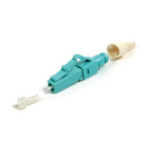 Siemon Conector de Fibra Óptica pre-pulido LightBow LC Simplex, multimodo 50/125 (OM3/OM4), re-terminable, color Aqua