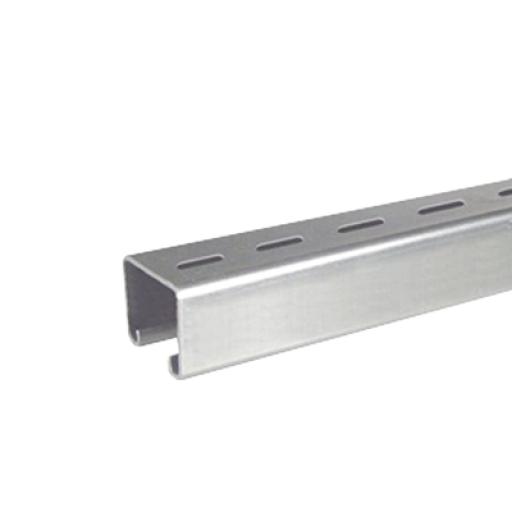 ANCLO Unicanal Perforado 4 x 4 cm x 3 m / Calibre 16 / Galvanizado Electrolítico.