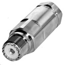 RF Industries Conector UHF Hembra (SO-239) de Rosca para cable LDF4-50A, Bronce Blanco/ Plata/ Teflón.