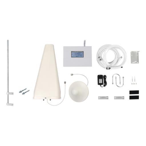 Epcom Kit Amplificador de Señal Celular TRIPLE banda de frecuencia. Incluye Mástil. Mejora las llamadas convencionales y VoLTE / Soporta los datos de las tecnologías 2G, 3G y 4G de TELCEL, AT&T y MOVISTAR / Cubre hasta 2 espacios...