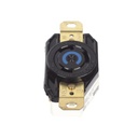 Hubbell Receptáculo de Media Vuelta Industrial 30 A 250 V CA 2 Polos 3 Hilos (Nema L6-30R) Color Negro.