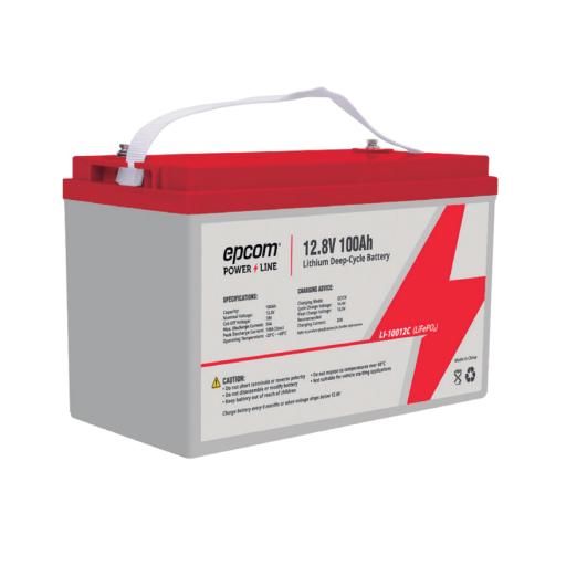 Epcom Batería de Litio Ciclo Profundo 12.8 Vcc 100Ah (LiFePO4)